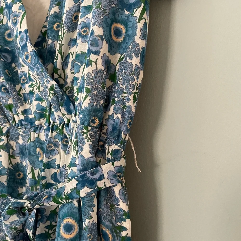 Lulu's Womens Flower Wrap Dress Size Small Morning at the Market - Picture 11 of 14